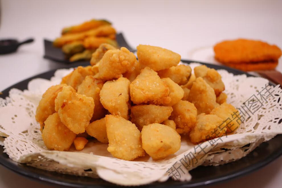 三统万福盐酥杏鲍菇 油炸蘑菇休闲小吃蘑菇椒盐冷冻半成品1kg/包礼包