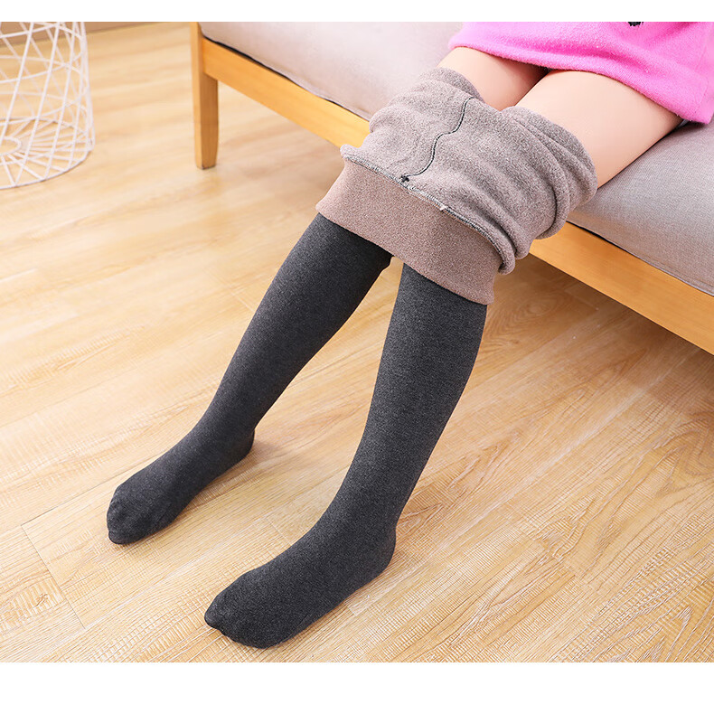 女童儿童秋冬季加厚加绒打底裤袜儿童连裤袜春秋中厚冬季加绒加厚黑色