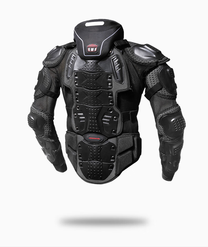 适用于越野摩托车护甲衣套装赛车衣盔甲套装护胸护背机车护具 加强版