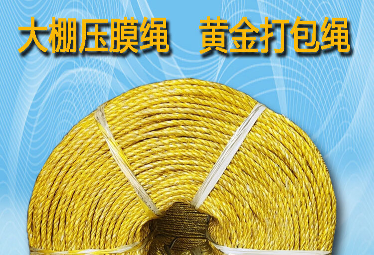 黄金绳打包绳 黄金绳防晒废纸打包绳塑料捆绑绳电化铝吊秧绳大棚压膜