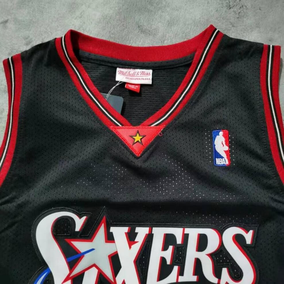 滕讯体育同款 艾弗森3号76人经典球衣nba刺绣篮球服运动休闲背心 经典