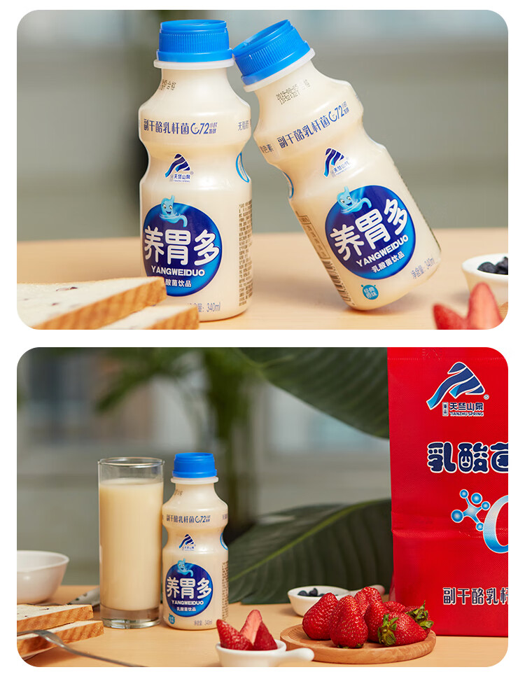 乳酸菌饮品整箱340ml12儿童早餐牛奶酸奶益生菌饮料乳酸菌原味礼袋