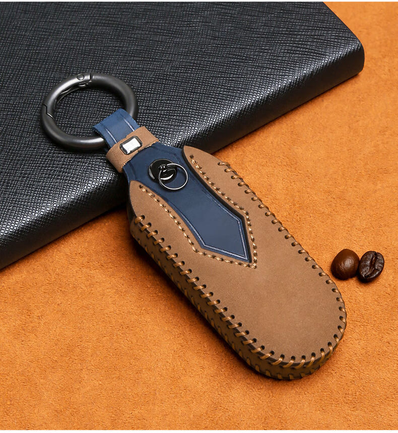 适用于2021款威马ex5钥匙套真皮专用19款威马ex6汽车钥匙包扣壳改装a