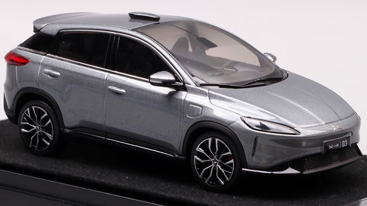 小朋小鹏汽车模型143xpengg3合金suv礼物摆件精装车饰灰色