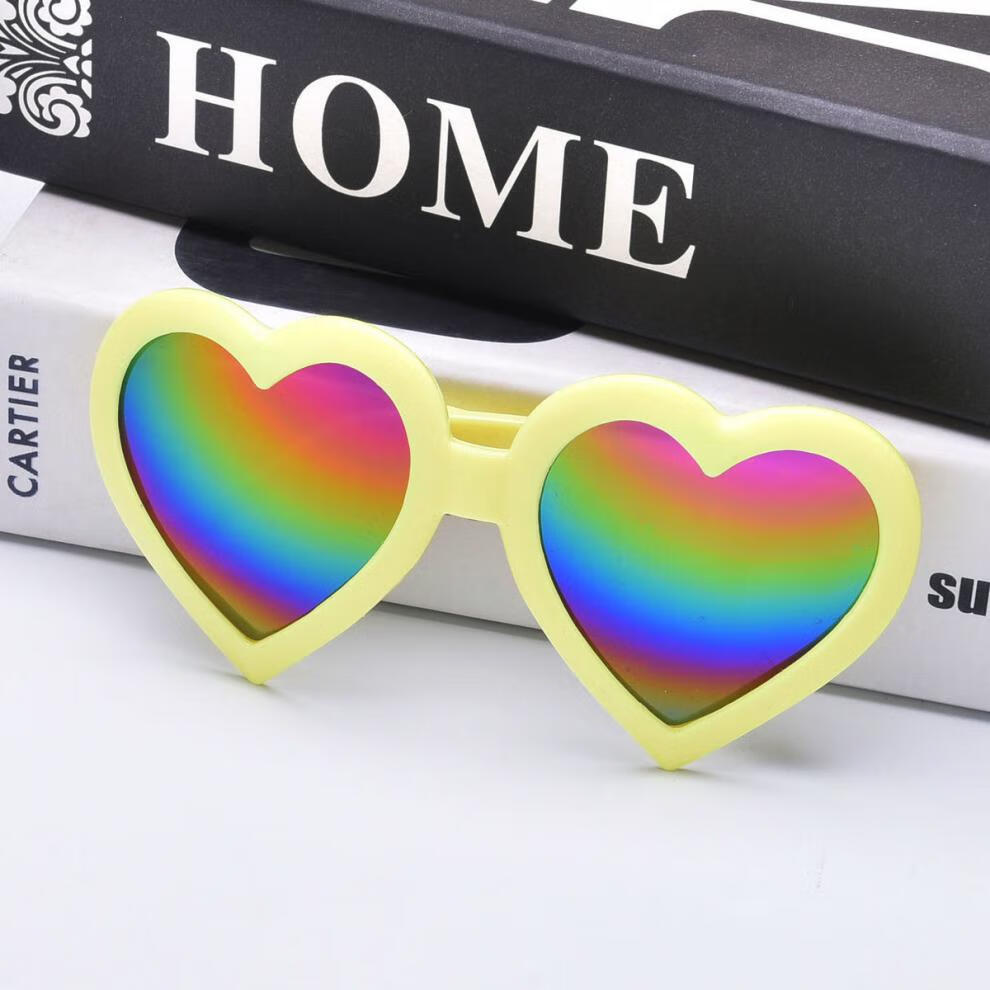 趣仕达新品爱心眼镜心形桃心太阳镜眼镜框爱心眼镜沙滩眼镜墨镜网红