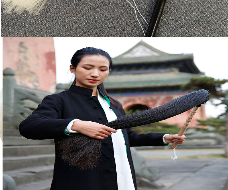 蝇甩子马尾拂尘太极拂尘甩子戏剧道具浮尘道士佛道用品太监佛尘扫道教