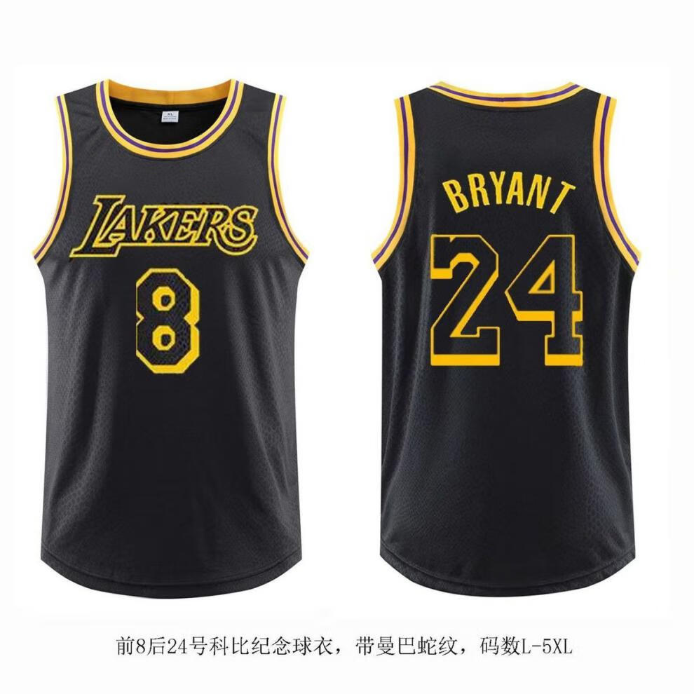 球衣套装定制詹姆斯球服湖人24号黑曼巴球衣前8后24纪念版篮球服单