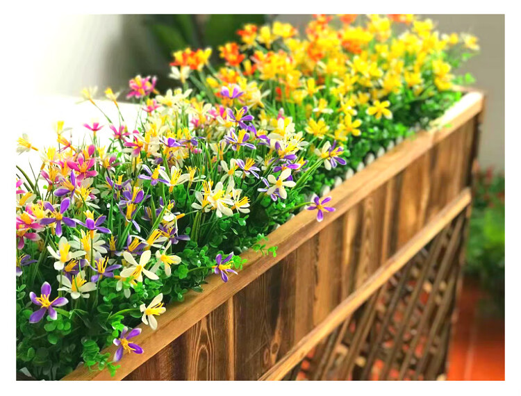 瑾禾绿化室外仿真花围栏装饰假花户外工程商场幼儿园花箱装饰塑料花