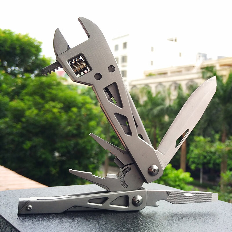 劲尘jinchen多功能扳手新型不锈钢活动扳手钳多功能刀钳折叠组合维修