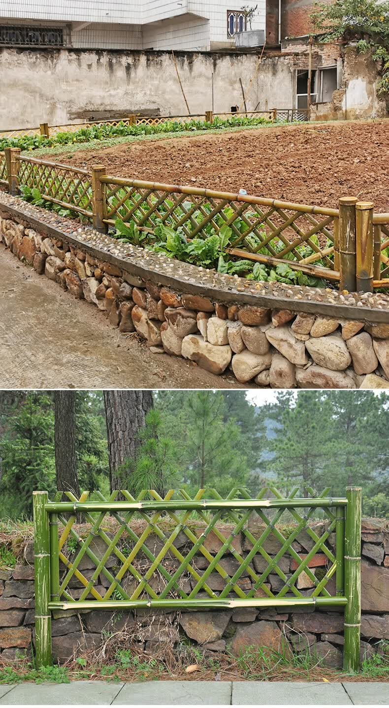 古之南 户外竹篱笆防腐竹子栅栏围墙护栏草坪花坛围栏庭院装饰室外