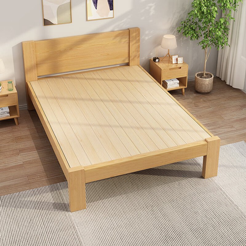 高脚床加高床离地高老式高脚床实木经济型双人床主卧2021年新款一米五