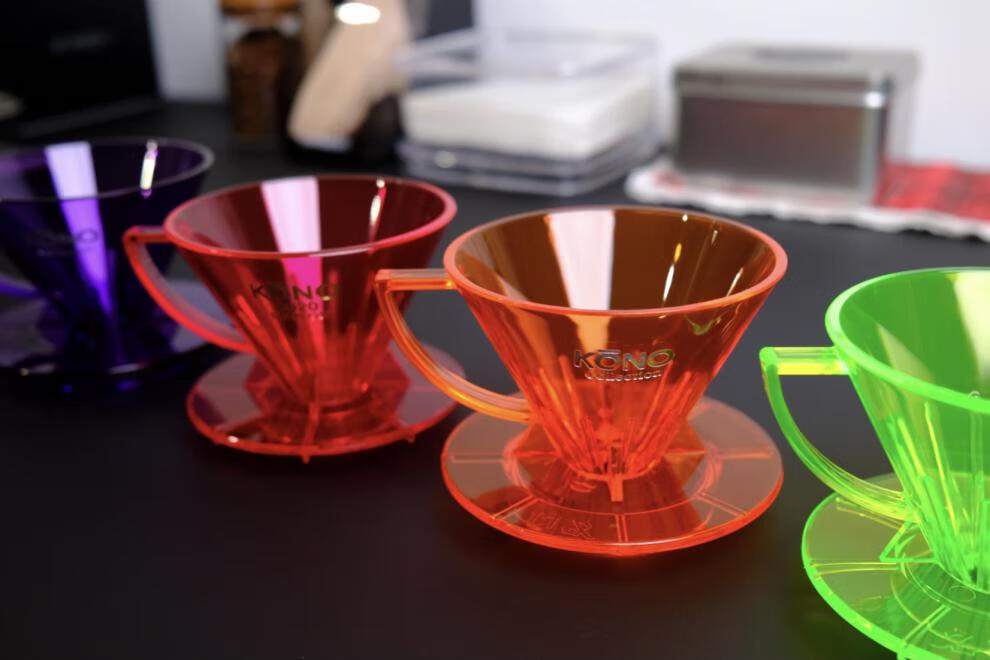 kono滤杯kono滤杯限定蓝色mdn21中长肋骨紫橙色手冲咖啡树脂滤杯日本