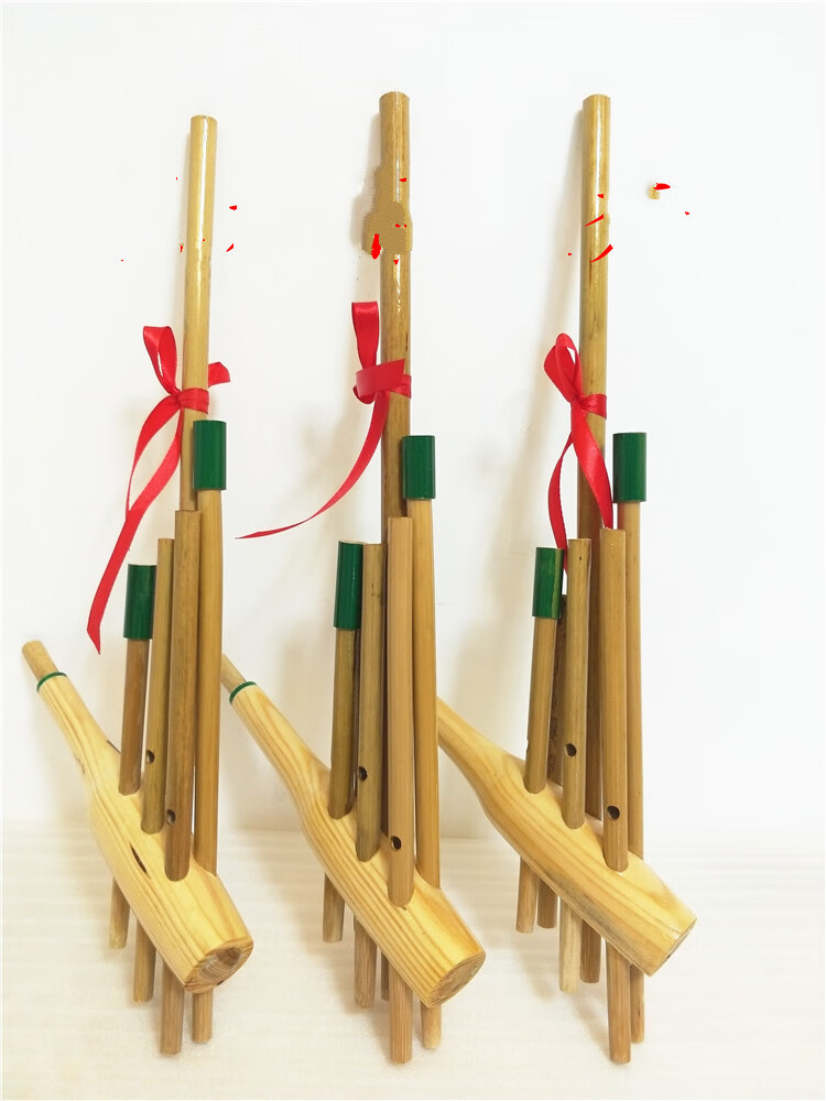 贵州苗族芦笙民族手工竹制乐器舞台演出道具芦笙6管大小号芦笙包 中号