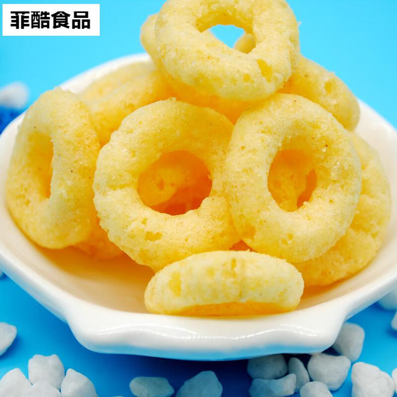 8090后怀旧零食休闲膨化食品儿时田味道回忆津鸡味圈60g包6袋