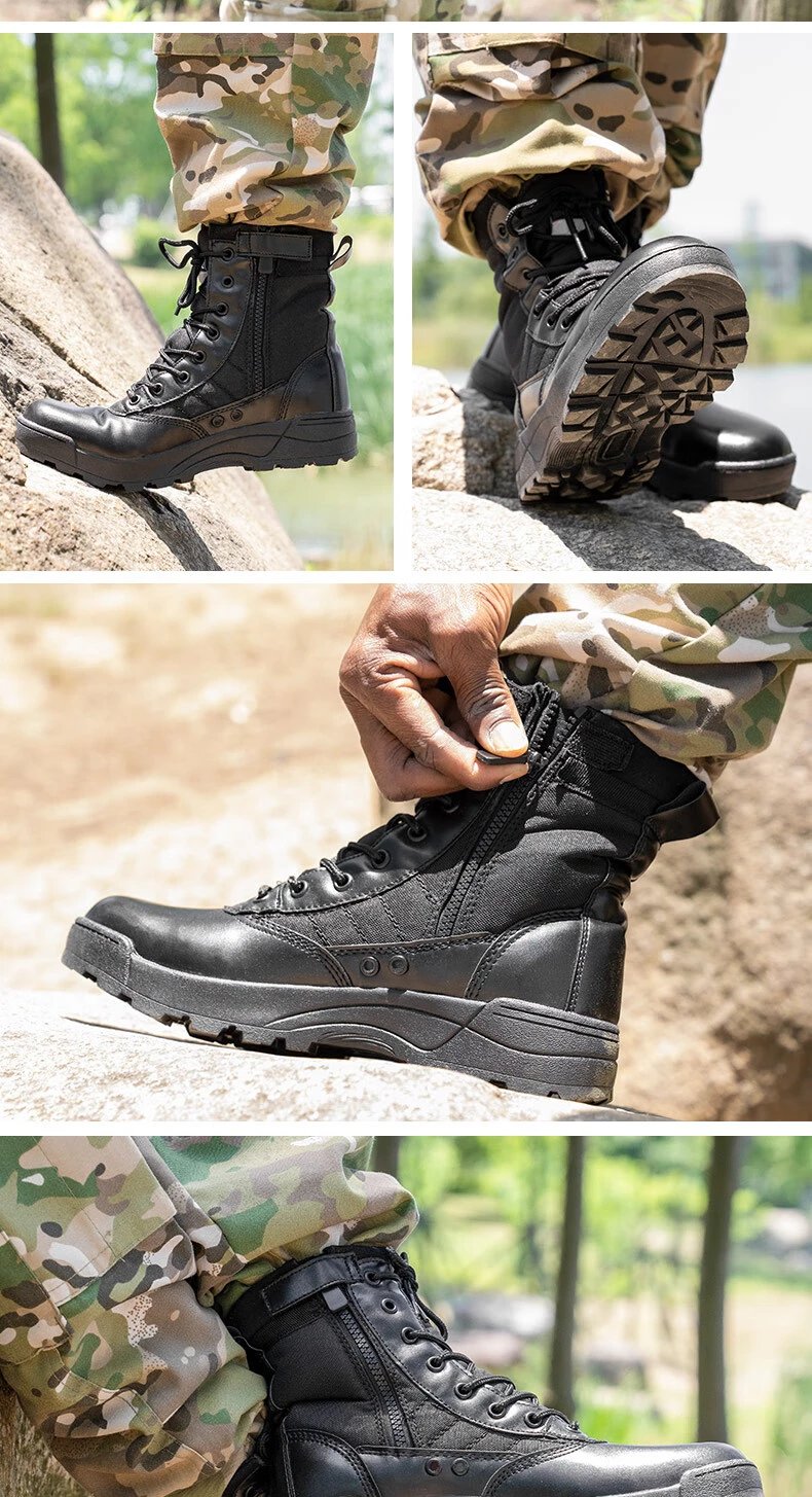 特战鞋子防爆靴陆战靴作战鞋夏季高帮透气训练作战靴休闲沙漠战术靴