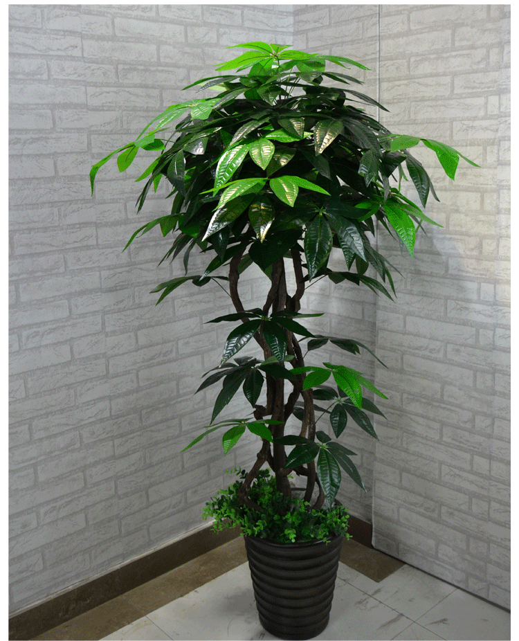 假树仿真树室内装饰绿植发财树仿真植物客厅大型落地盆栽景塑料假花