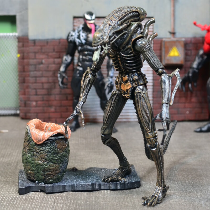 异形手办合金neca异形大战铁血战士avp契约异型alien模型可动玩具礼品