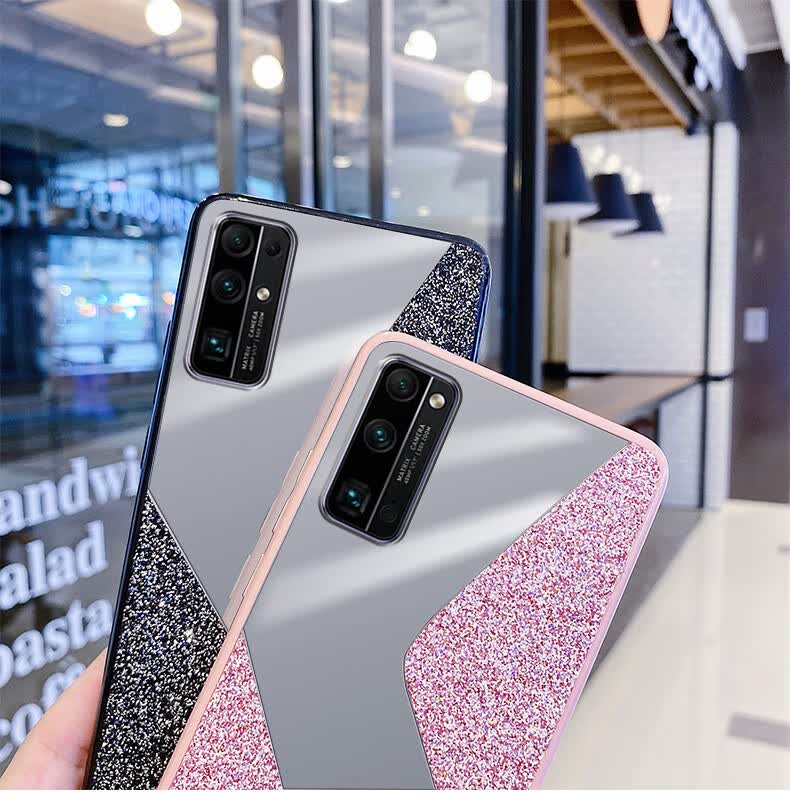 壳百变华为荣耀v40轻奢手机壳女款网红曲屏直边个性创意时尚镜面防摔