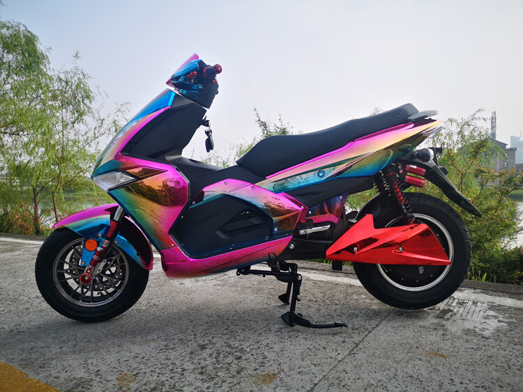 2022新款骠骑电动车中置电摩跑车高速炫酷大功率改装96v成人外卖版