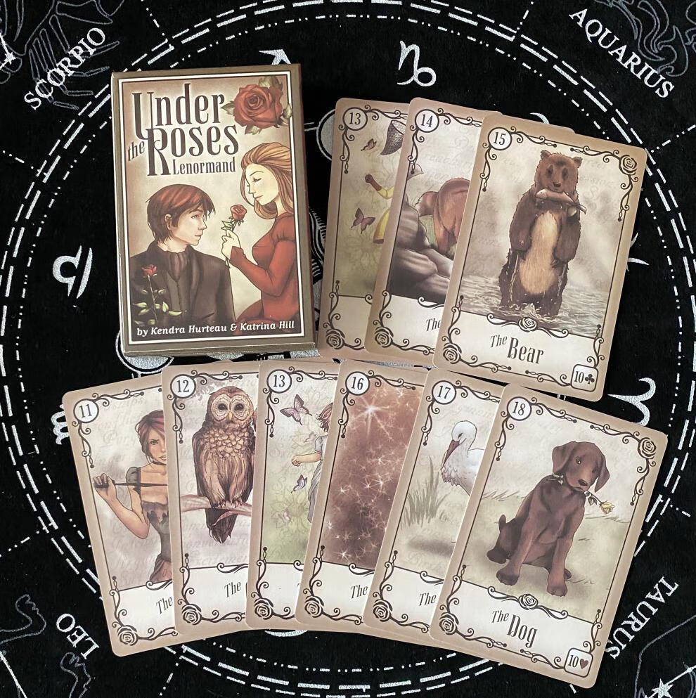 undertheroseslenormand玫瑰之密雷诺曼英文卡牌玫瑰之密利诺曼卡英文