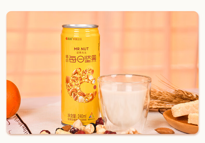 洽洽每日坚果240ml坚果先生乳植物蛋白复合饮料恰恰食品 240ml*8瓶