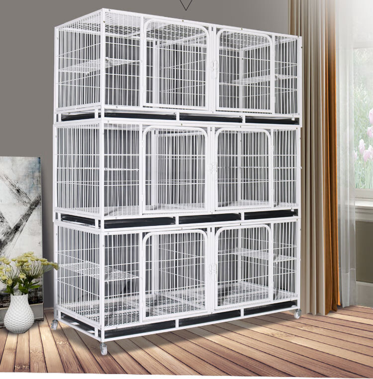 爱玛黎丝繁殖笼猫笼三层宠物店寄养笼多层狗笼子带隔断双层繁育猫舍子