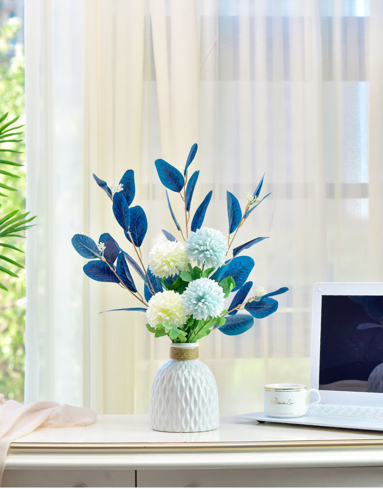 蝴蝶说仿真花摆件客厅装饰假花花束插花办公桌电视柜ins塑料花摆设