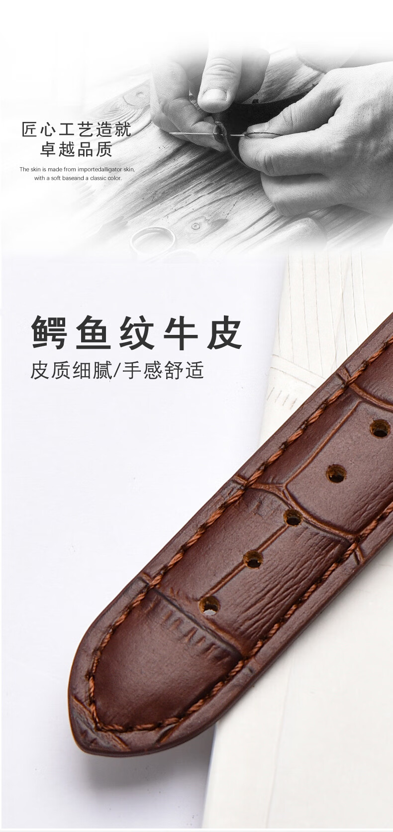 适用于卡西欧表带男真皮原装bem501506507精钢折叠扣蝴蝶扣表链配件