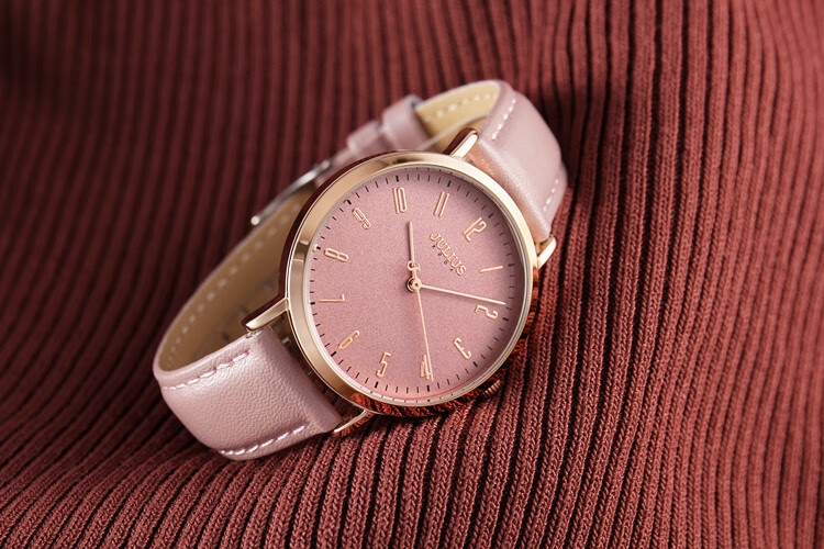 经典个性大气女神手表粉色手表女大气韩版简约时尚潮流石英大表盘数字