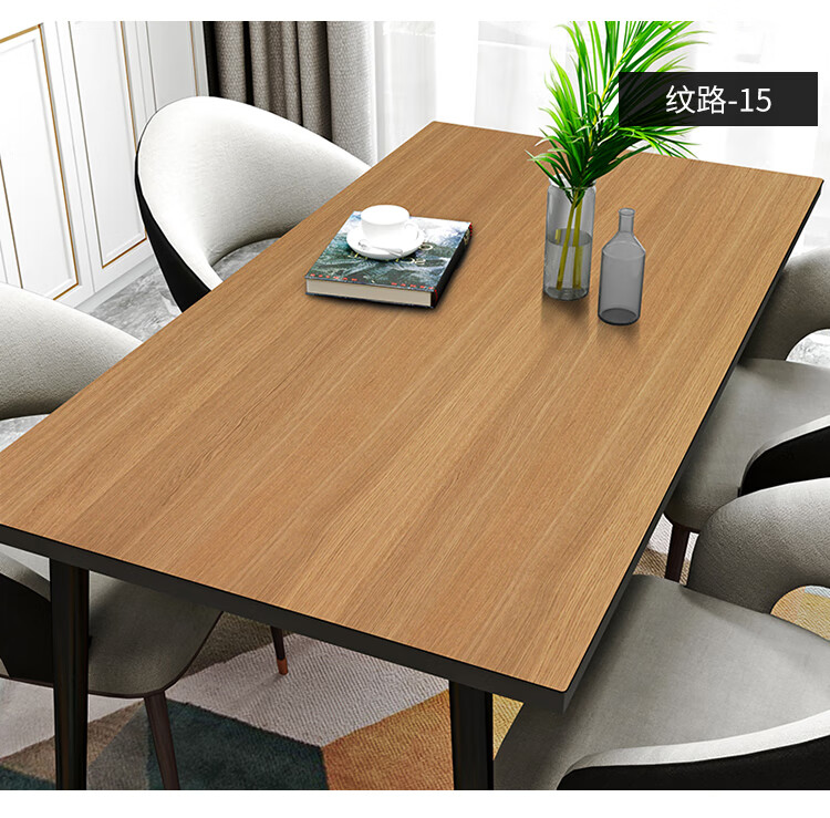 创意木纹桌布皮革桌布简约轻奢感家用pvc木纹餐桌茶几垫防水防油免洗