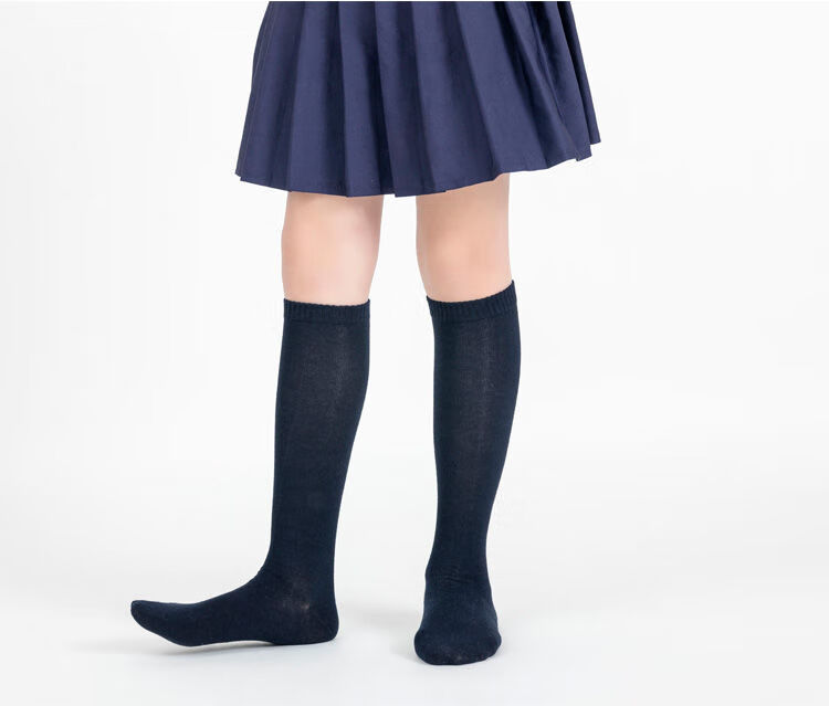 好品质女士长袜美腿袜双儿童校服黑色中筒袜童女童长袜小学生幼儿园