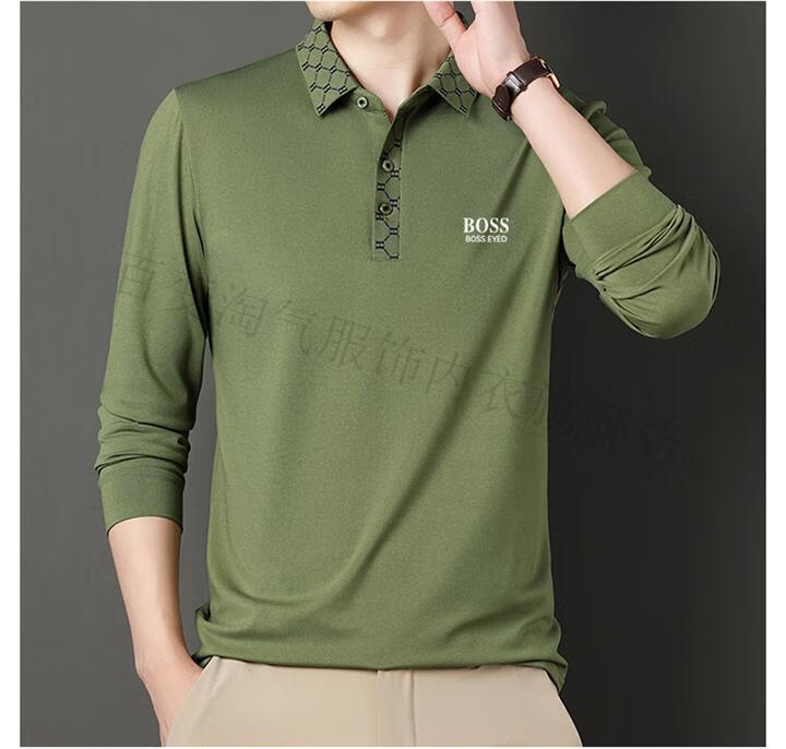 bosseyed秋季新款上市男士时尚经典长袖polo衫翻领打底衫男装百变淘气