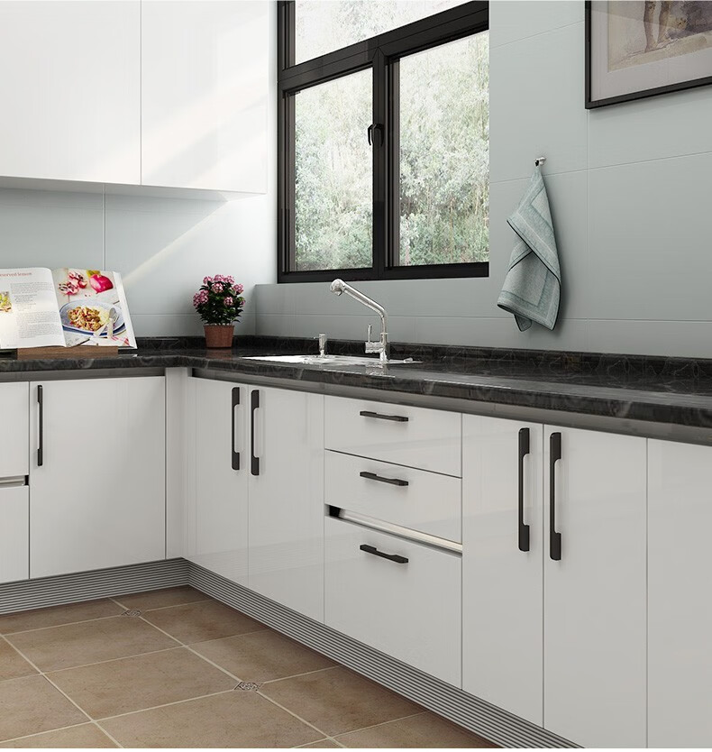 黑色欧式柜门把手抽屉拉手现代简约橱柜长条门把手五金 【c款】拉手