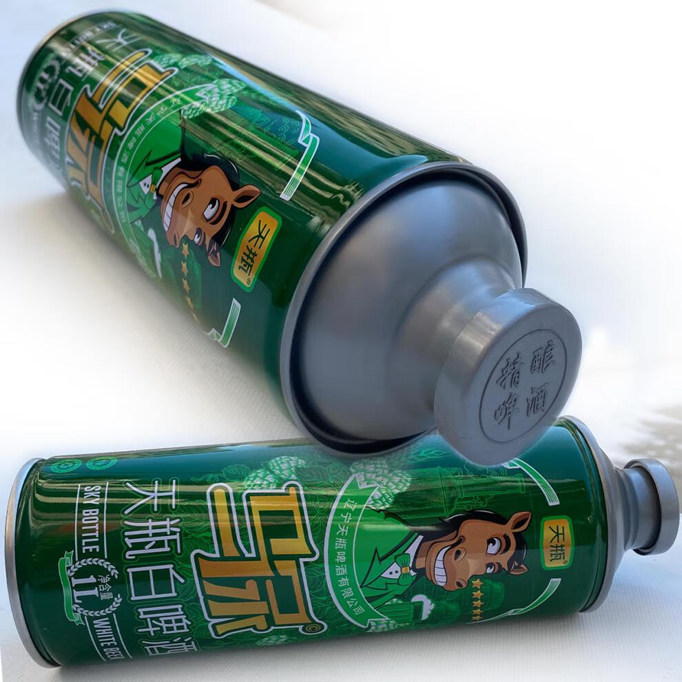 马尿啤酒 白啤酒1000ml*罐 天瓶精酿原浆高浓度鲜啤生啤罐装大扎啤1升