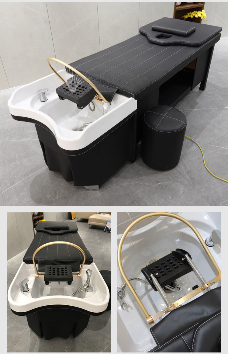 拙治泰式洗头床理发店水循环头疗冲水床发廊专用养生馆茶麸熏蒸采耳床