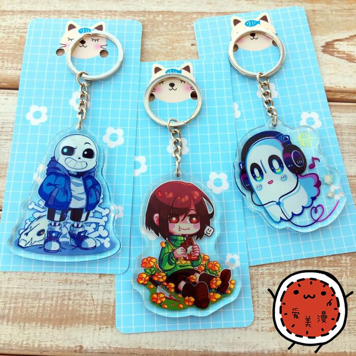 传说之下挂件传说之下undertalesansfriskcharapapyrus周边一套3件