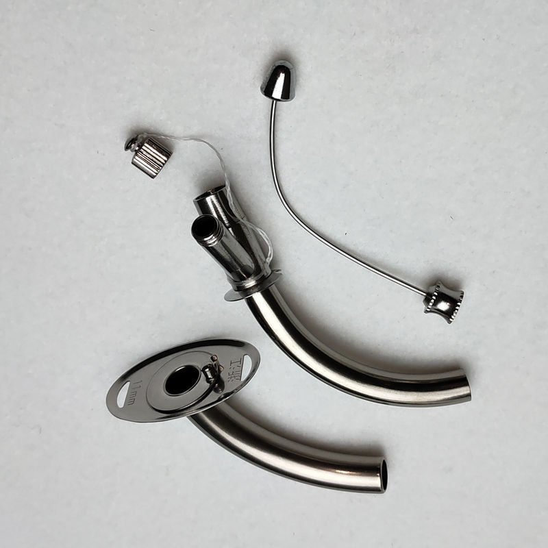 三叉气管套管钛合金气管套管插管半喉气管切开插管金属套管 12mm