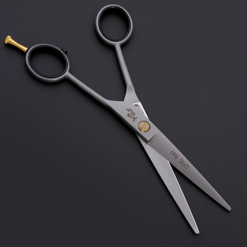 丛林豹爵士美发剪刀a字剪自磨剪套装理发剪刀平剪打薄牙剪55寸平剪a字