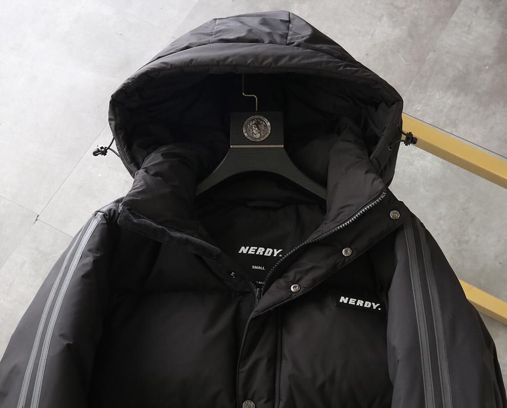 韩国nerdy羽绒服加厚男女虞书欣同款反光短款外套黑色m成人