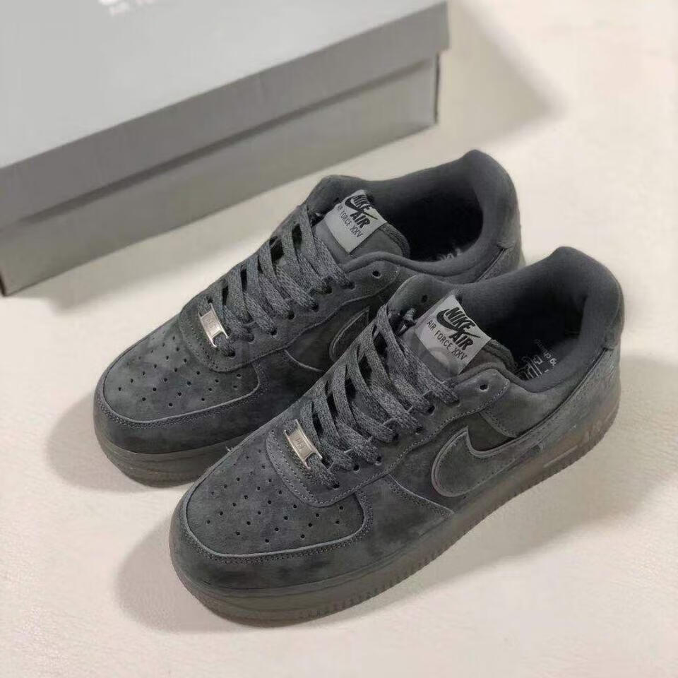 飞马aj尖货卫冕空军一号麂皮3m反光男女低帮运动鞋休闲鞋 酷灰 38