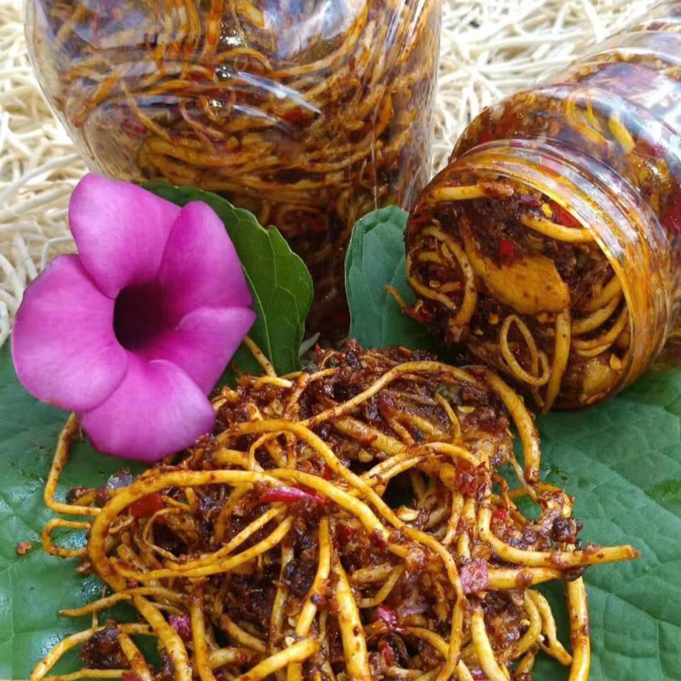 云南普洱佤味撇菜根农家腌制特辣变态辣苤菜根400g变态辣