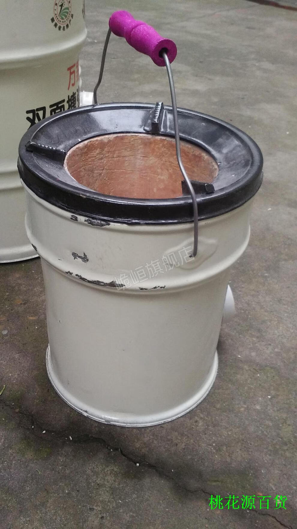 煤炉蜂窝煤炉子家用做饭炉红中号轻微掉漆三节炉煤炭两用款120型号125