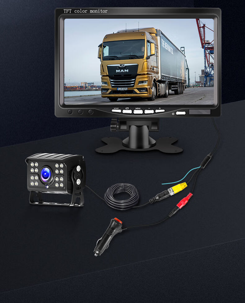 货车360全景行车记录仪倒车影像远程停车监控防盗导航仪测速一体b67寸