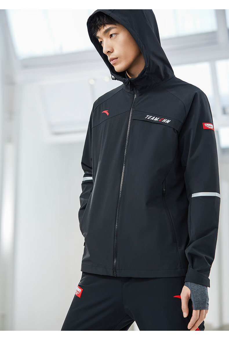 中国冰雪丨安踏运动外套男2022春夏新款防风夹克风衣防泼水休闲运动服