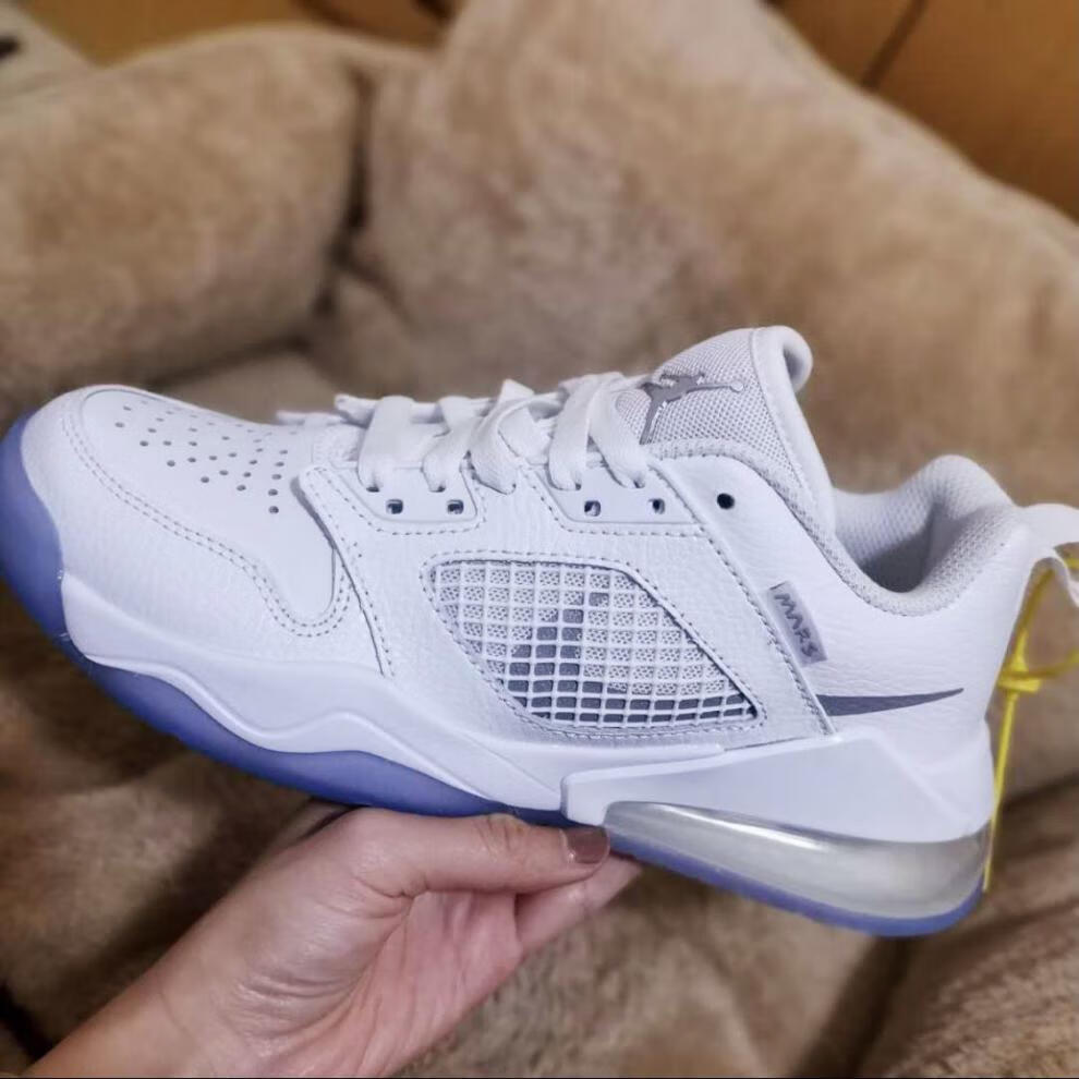 air mars aj 270 low纯白男鞋女鞋低帮气垫运动篮球鞋 ck1196-100