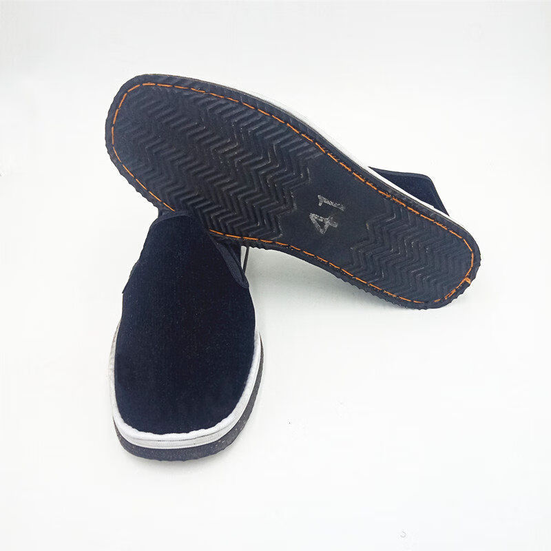 轮胎底布鞋男士款灯芯绒面耐磨加厚千层底防铁屑防刺穿劳保工作鞋