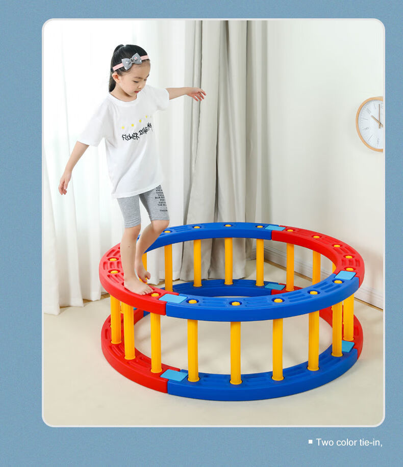 儿童感统训练器材四分之一圆平衡板早教体能平衡圆摇滚圈独木桥14单个