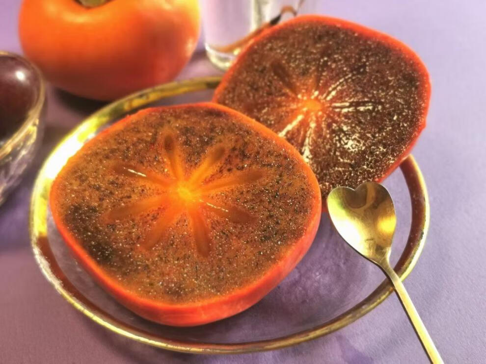 顺丰空运礼盒装黑糖柿子日本和歌山黑糖柿子黑甘柿黑金柿脆甜柿子6斤