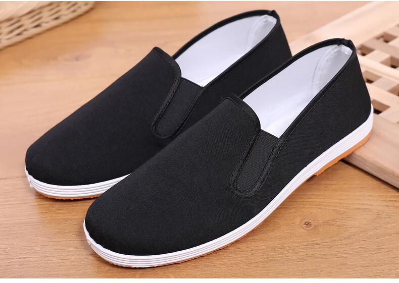 布鞋男老北京春夏季平底透气牛筋底耐磨防滑工作百搭青年懒人单鞋佑格