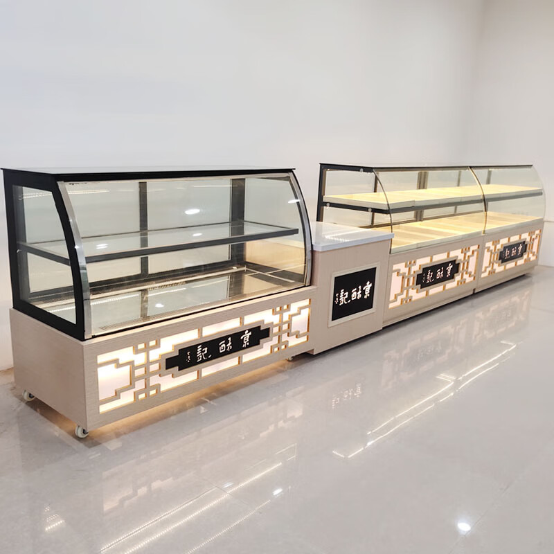 大嘴哥糕点展示柜蛋糕店弧形柜台桃酥干点柜饼干称斤展柜西点糕点冷柜